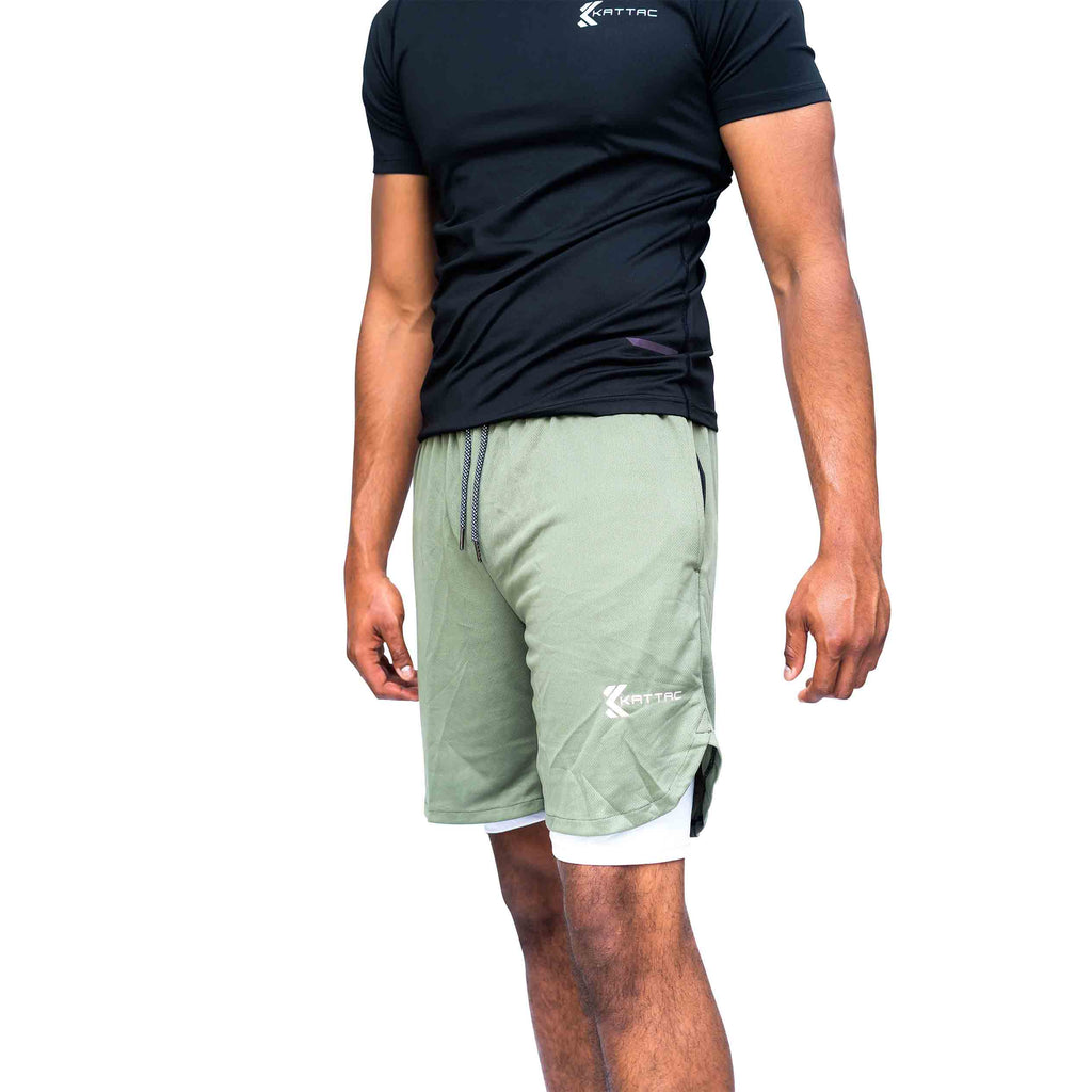 FORCE Lined Sports/Fitness Men’s Shorts - Green
