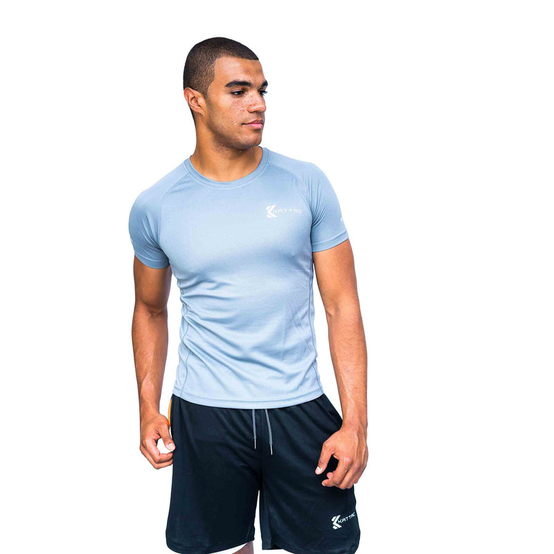 DEFENDER Sports/Fitness Men’s Short-Sleeve Tee - Grey