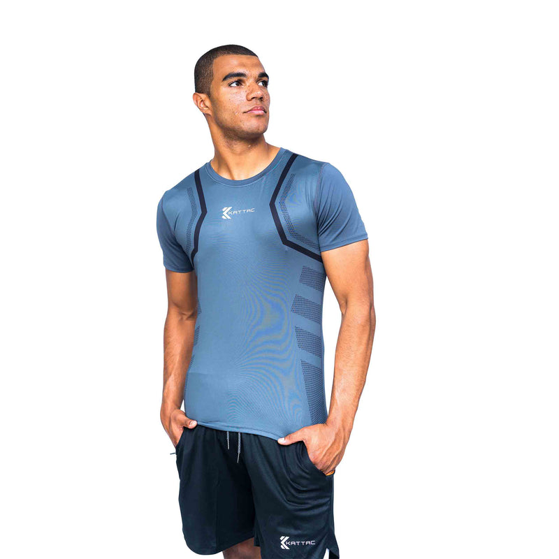 ACTION Sports/Fitness Men’s Short Sleeve Tee - Grey