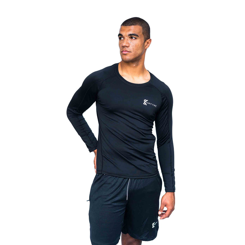 COMPETITOR Sports/Fitness Long Sleeve Tee -   Black