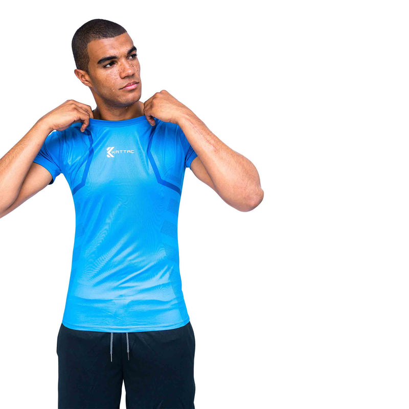 ACTION Sports/Fitness Men’s Short Sleeve Tee - Blue