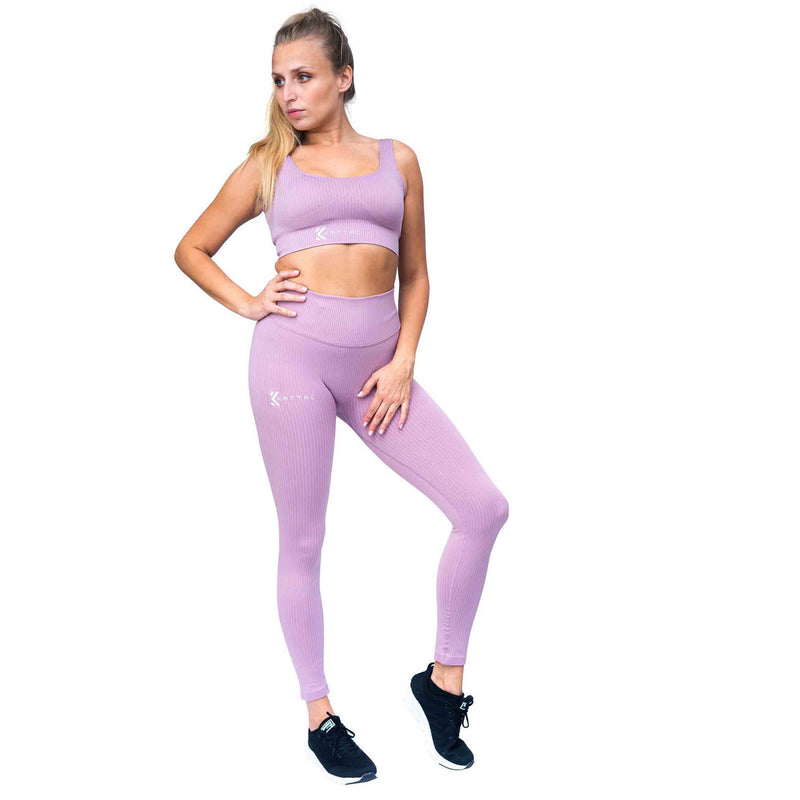 RESILIENCE Women’s Two-Piece Workout Set: Sports Bra and Leggings -Pink